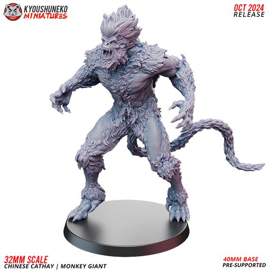 Cathay Monkey Giant | Kyoushuneko 28/32mm Fantasy Wargaming Miniatures Role Playing Miniatures