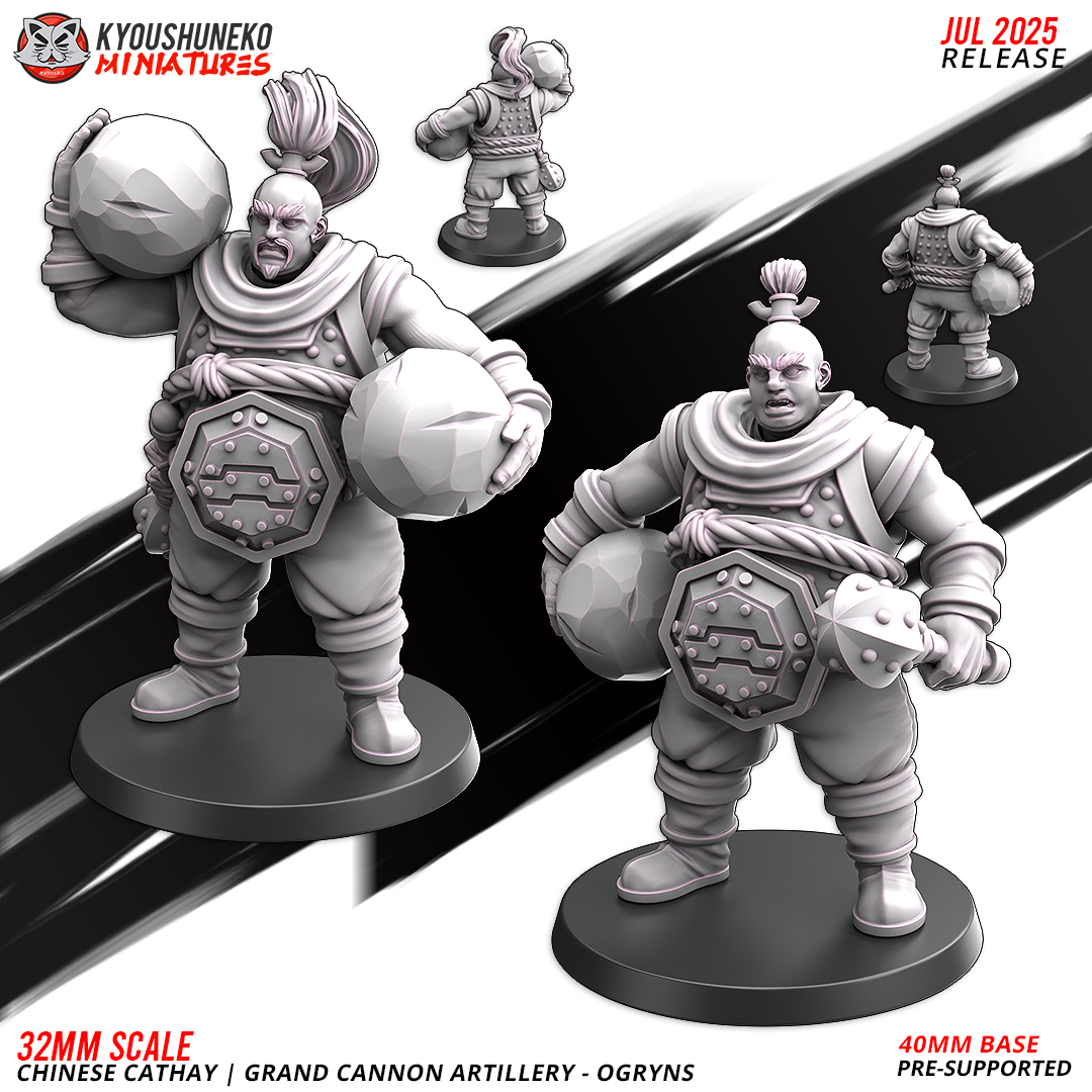 Cathay Grand Cannon A | Kyoushuneko 28/32mm Fantasy Wargaming Miniatures Role Playing Miniatures
