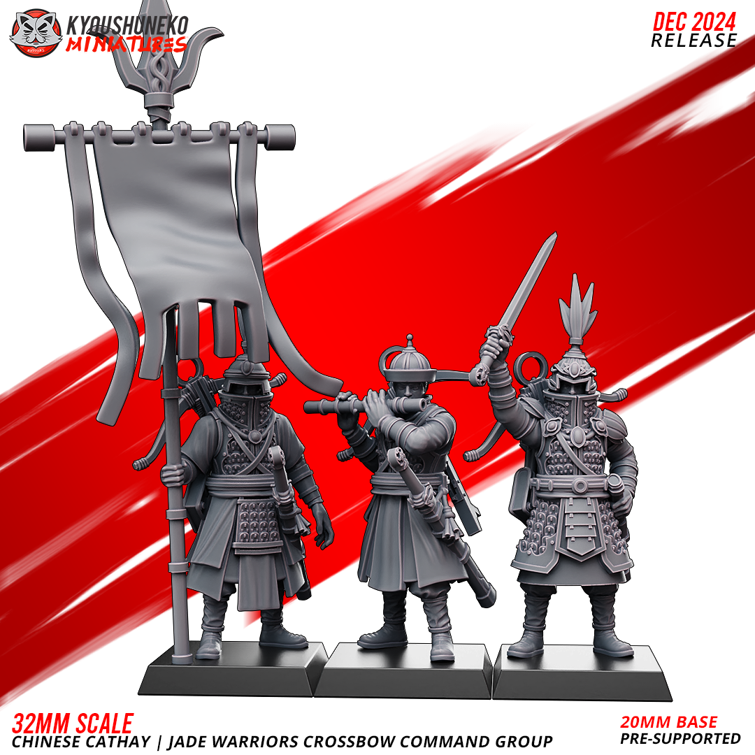 Cathay Jade Warriors Crossbows | Kyoushuneko 28/32mm Fantasy Wargaming Miniatures Role Playing Miniatures