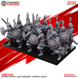 Cathay Jade Warriors Sword and Shield | Kyoushuneko 28/32mm Fantasy Wargaming Miniatures