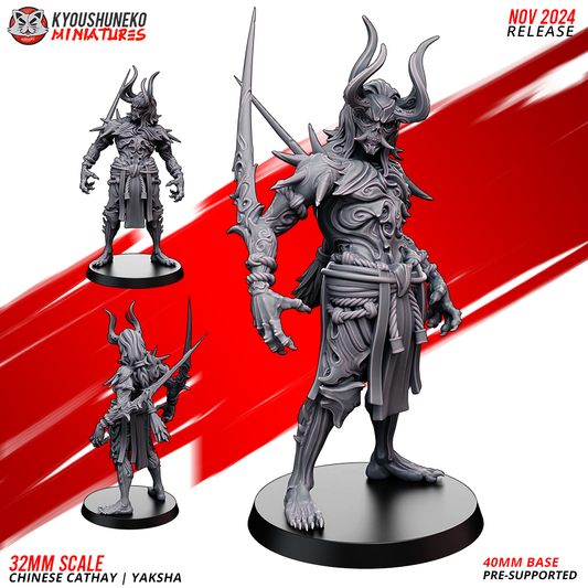 Cathay Yaksha v1 | Kyoushuneko 28/32mm Fantasy Wargaming Miniatures Role Playing Miniatures