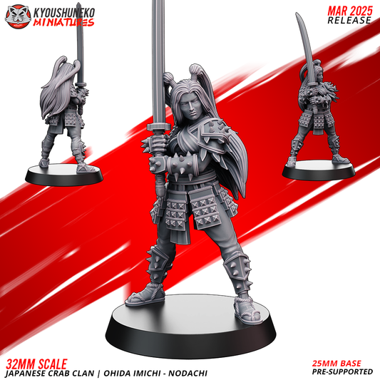 Crab Clan Ohida Imichi No Dachi | Kyoushuneko 28/32mm Fantasy Wargaming Miniatures Role Playing Miniatures