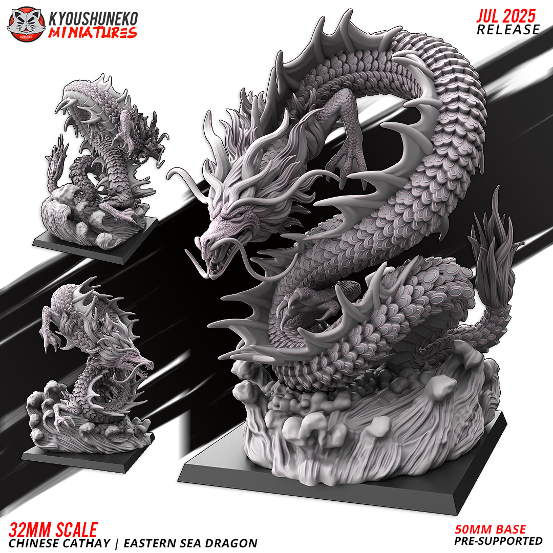 Cathay Eastern Sea Dragon | Kyoushuneko 28/32mm Fantasy Wargaming Miniatures Role Playing Miniatures