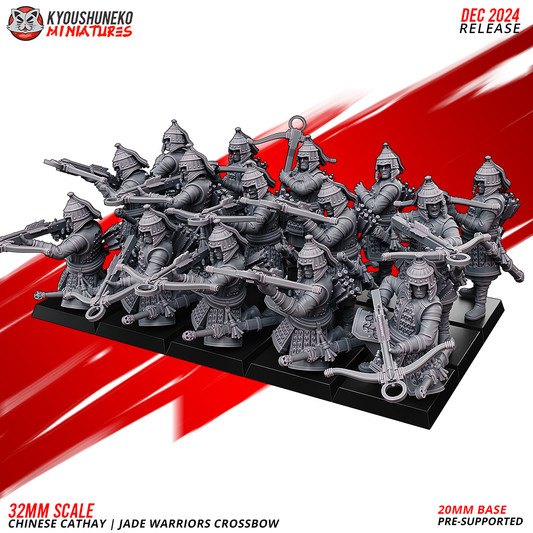 Cathay Jade Warriors Crossbows | Kyoushuneko 28/32mm Fantasy Wargaming Miniatures Role Playing Miniatures