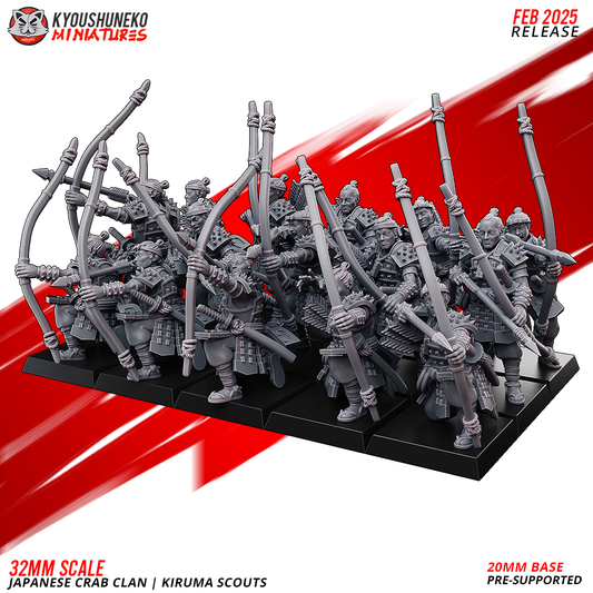 Crab Clan Kiruma Scouts | Kyoushuneko 28/32mm Fantasy Wargaming Miniatures Role Playing Miniatures