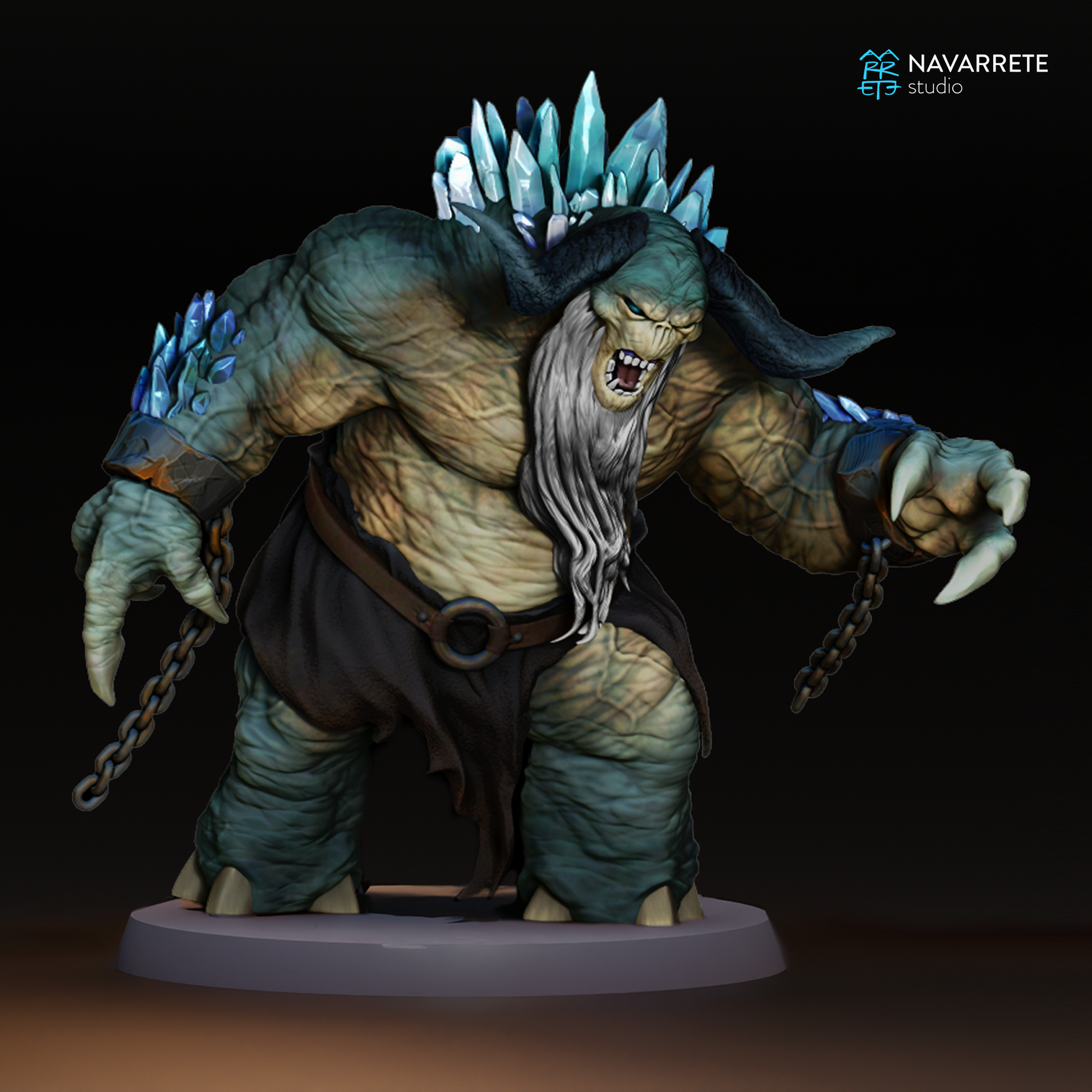 Frost Troll | Navarrete Studios 25mm Fantasy Wargaming Miniatures