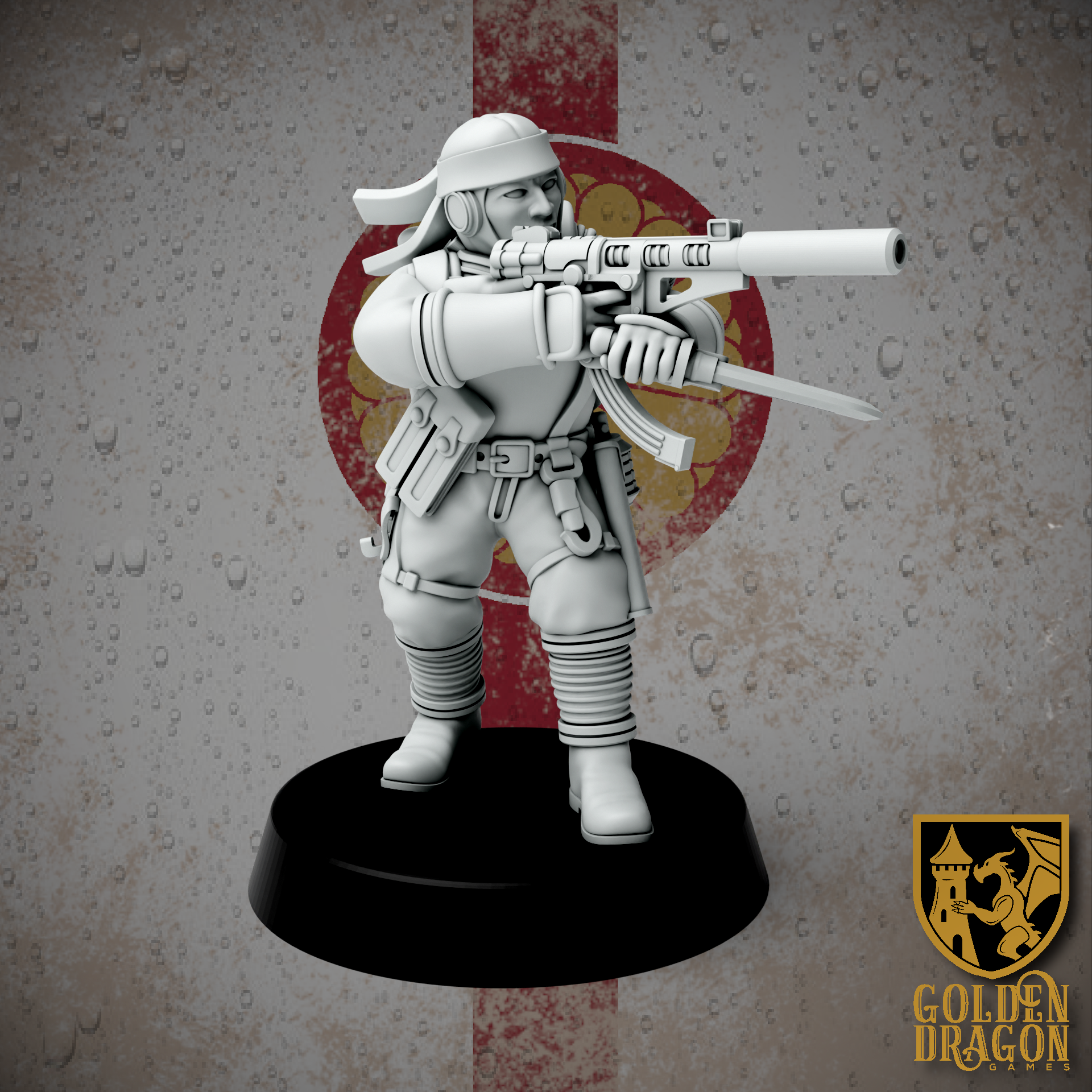 Empire of Japan Captain Kaeda Goemon | Golden Dragon Games Weird WW2 Role Playing Miniatures