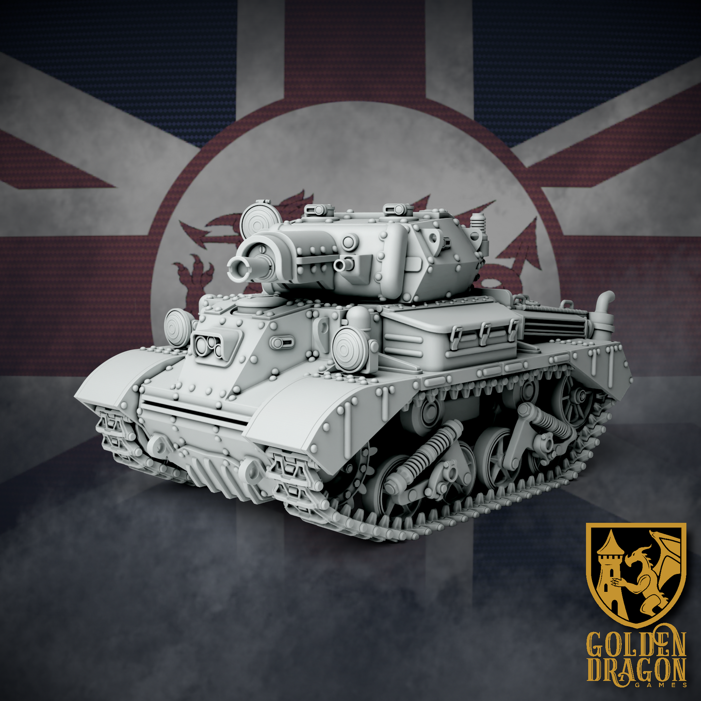 British Empire Drop Tank Mk. V Gareth | Golden Dragon Games Weird WW2 Role Playing Miniatures