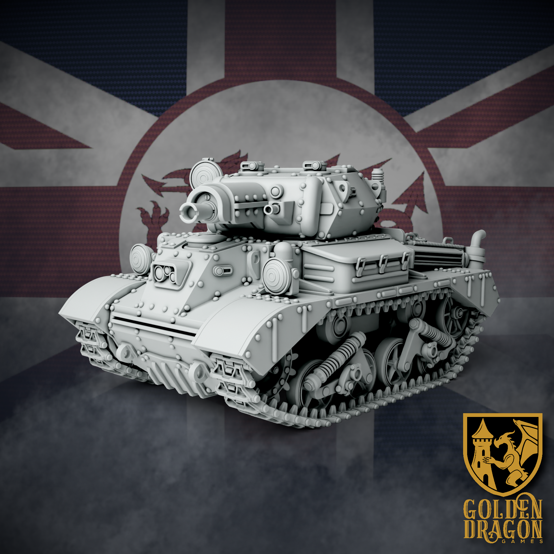 British Empire Drop Tank Mk. V Gareth | Golden Dragon Games Weird WW2 Role Playing Miniatures