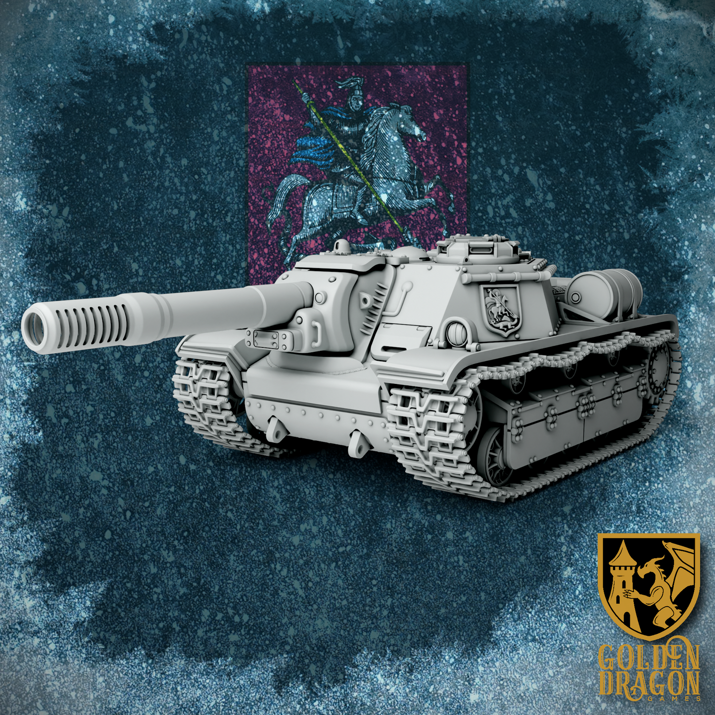 Russian Empire SU-38 ’St. Georg’ Tank Destroyer | Golden Dragon Games Weird WW2 Role Playing Miniatures