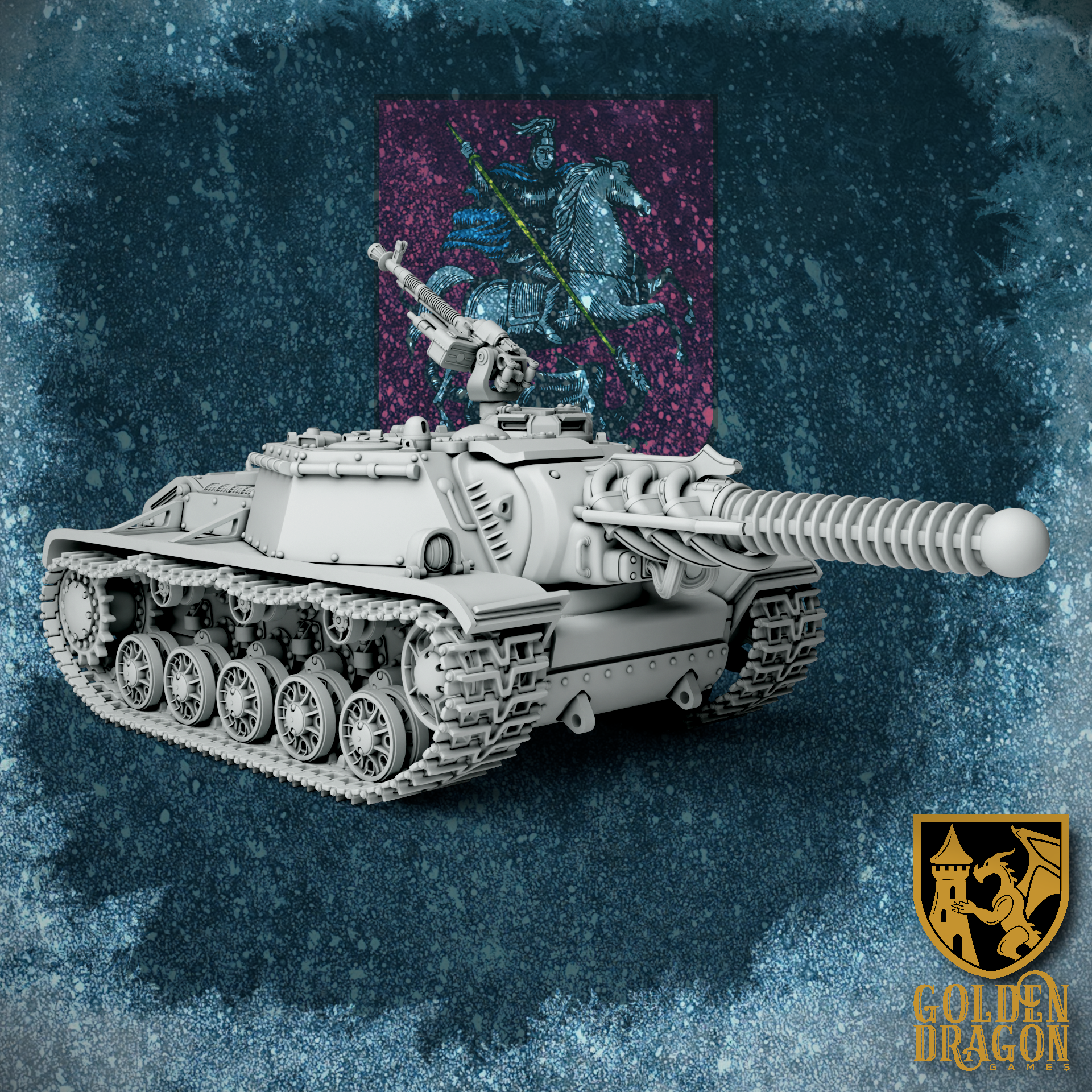 Russian Empire SU-38 ’St. Georg’ Tank Destroyer | Golden Dragon Games Weird WW2 Role Playing Miniatures