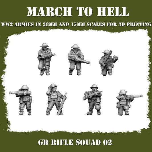 WW2 BRITISH ARMY RIFLE SQUAD | 3DBreed 15mm Wargaming Miniatures