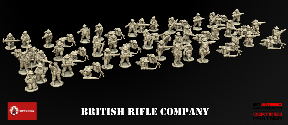 Great Britain Rifle Company | 3DBreed 15mm Wargaming Miniatures