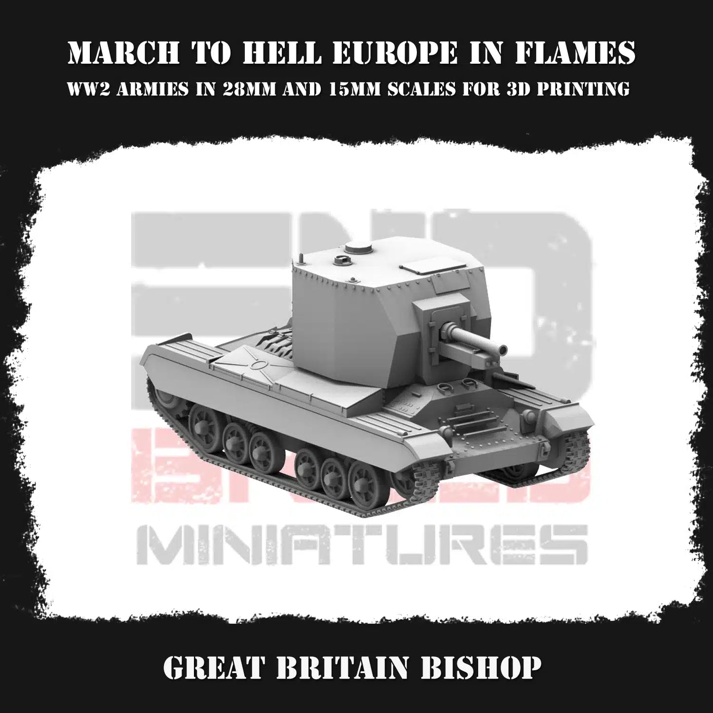 WW2 GREAT BRITIAN BISHOP | 3DBreed 15mm Wargaming Miniatures