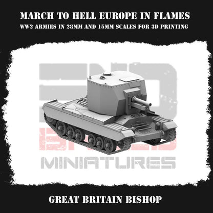 WW2 GREAT BRITIAN BISHOP | 3DBreed 15mm Wargaming Miniatures