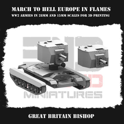 WW2 GREAT BRITIAN BISHOP | 3DBreed 15mm Wargaming Miniatures