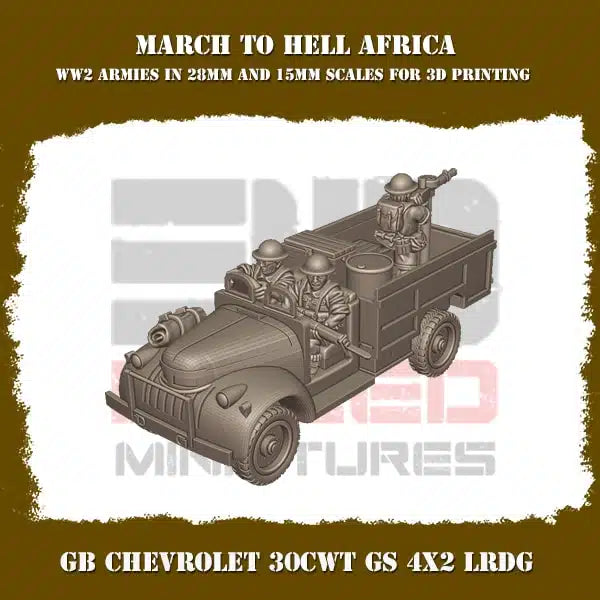 WW2 BRITISH ARMY AFRICA LRDG | 3DBreed 15mm Wargaming Miniatures