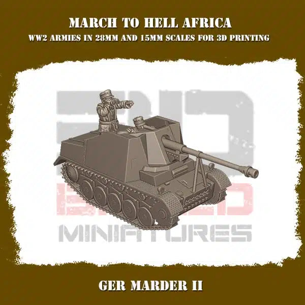 WW2 AFRICA KORPS MARDER 2 | 3DBreed 15mm Wargaming Miniatures