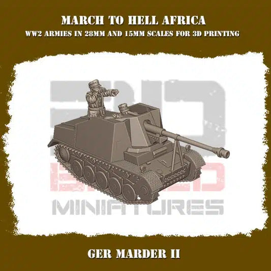 WW2 AFRICA KORPS MARDER 2 | 3DBreed 15mm Wargaming Miniatures