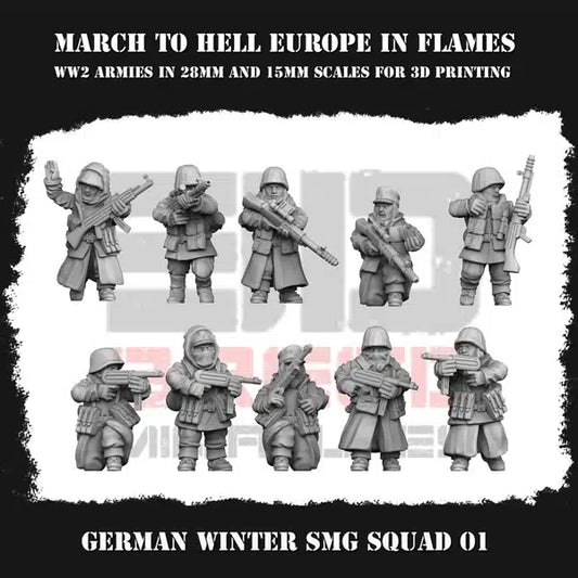 WW2 GERMAN EIF SMG 01 | 3DBreed 15mm Wargaming Miniatures