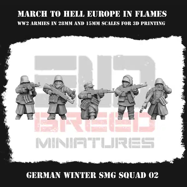 WW2 GERMAN EIF SMG 02 | 3DBreed 15mm Wargaming Miniatures