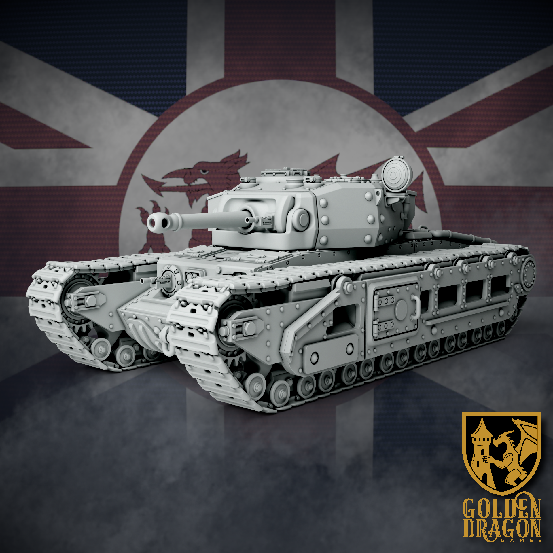 British Empire Infantry Tank Mk. VII ’Gawain’ | Golden Dragon Games Weird WW2 Role Playing Miniatures