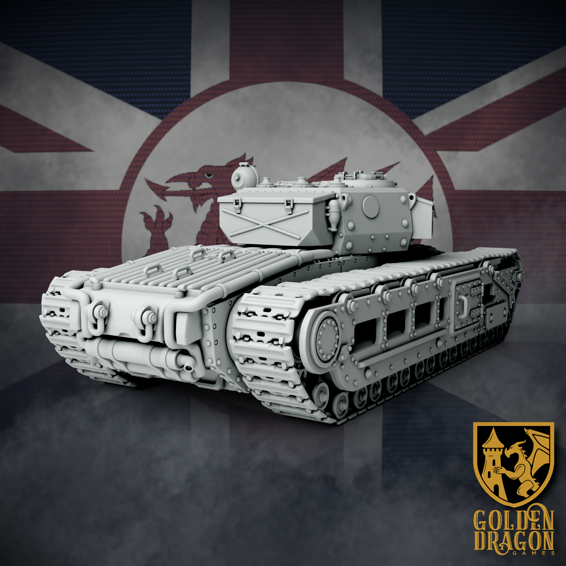 British Empire Infantry Tank Mk. VII ’Gawain’ | Golden Dragon Games Weird WW2 Role Playing Miniatures