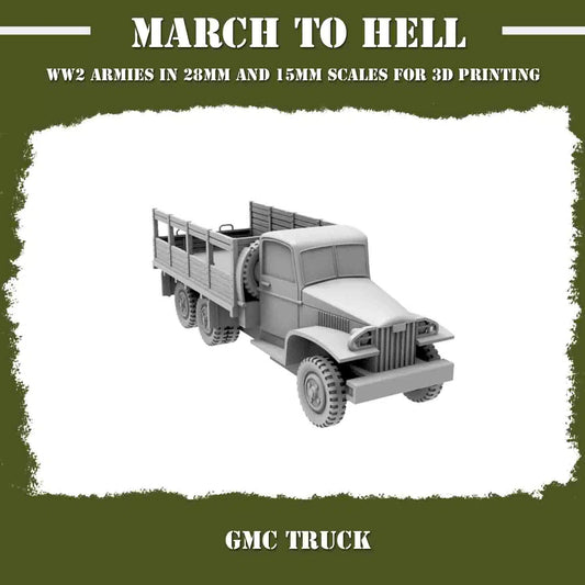 WW2 UNITES STATES MARINES (USM) GMC TRUCK | 3DBreed 15mm Wargaming Miniatures