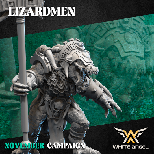 Lizardmen Ancient Crocogator | White Angel 28/32mm Fantasy Wargaming Miniatures