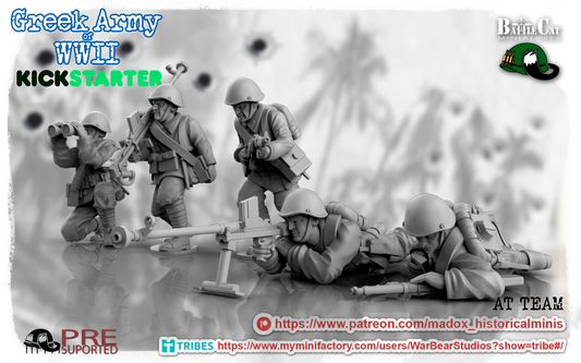 WW2 Greek AT Teams | Battlecat 28mm Historical Wargaming Miniatures Role Playing Miniatures
