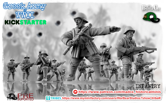 WW2 Greek Infantry | Battlecat 28mm Historical Wargaming Miniatures Role Playing Miniatures