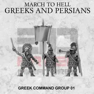 Greek Command 1 | 3DBreed 15mm Wargaming Miniatures