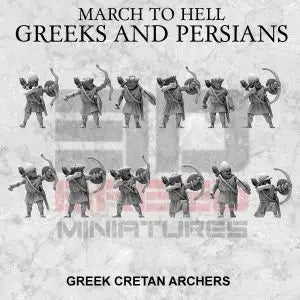Greek Cretan Archers | 3DBreed 15mm Wargaming Miniatures Role Playing Miniatures