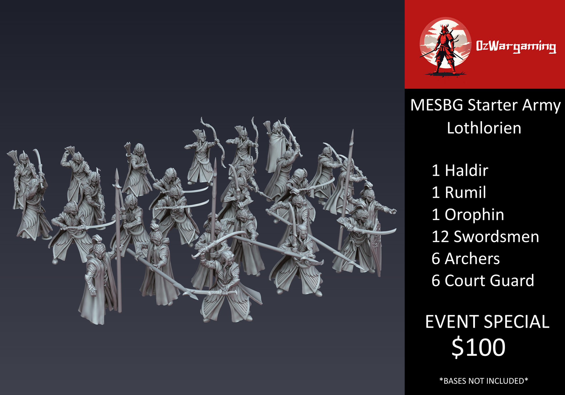 SBG Lothorien Army Bundle | Dandelion In Middle Earth Fantasy Wargaming Miniatures Role Playing Miniatures