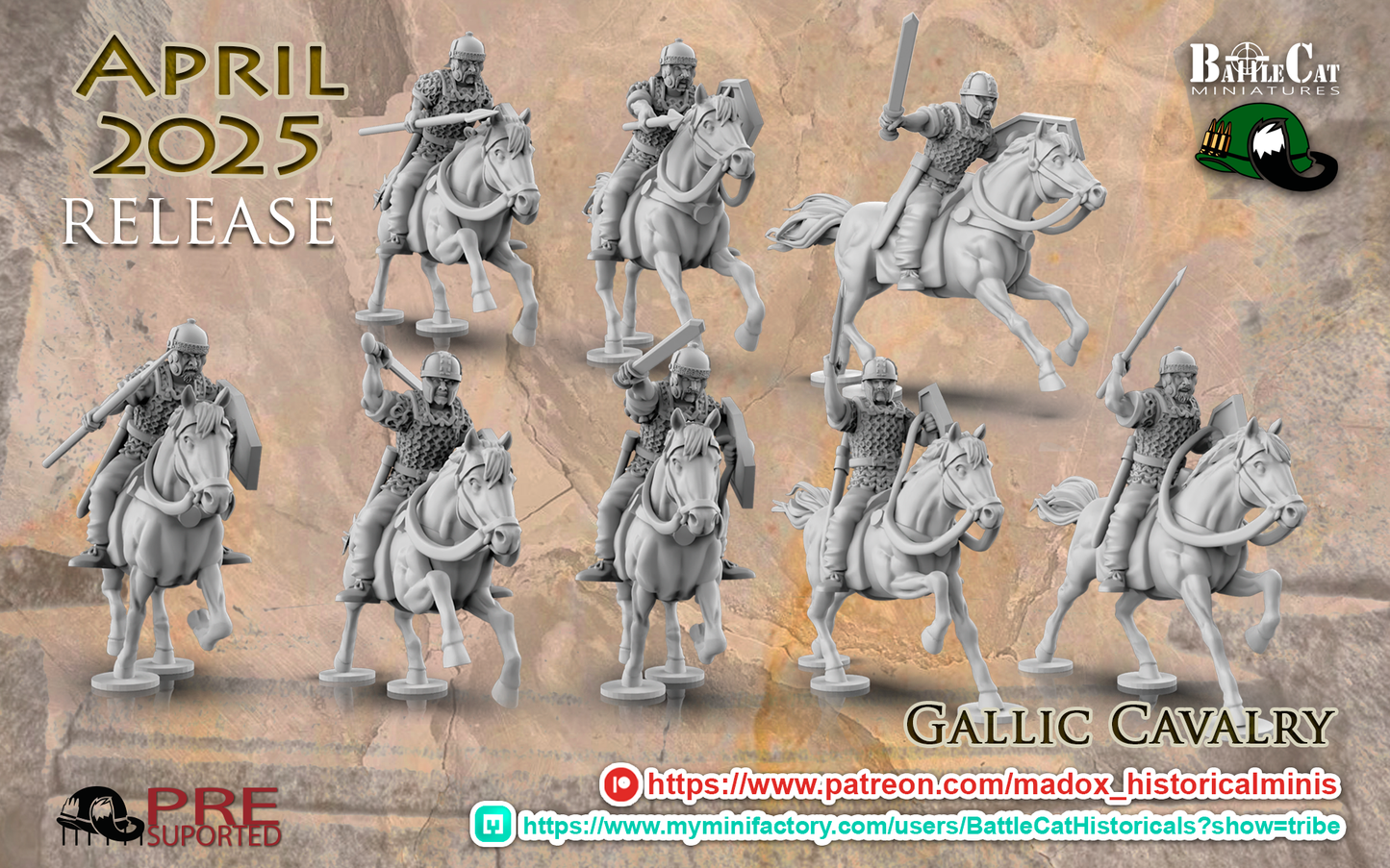Gallic Cavalry | Battlecat 28mm Historical Wargaming Miniatures Role Playing Miniatures