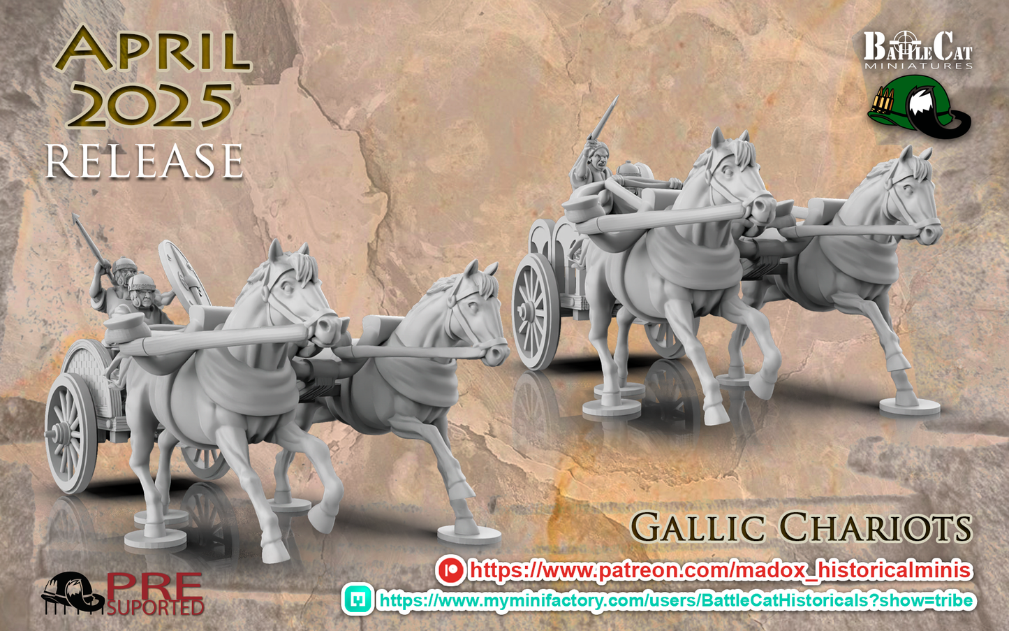 Gallic Chariots | Battlecat 28mm Historical Wargaming Miniatures Role Playing Miniatures