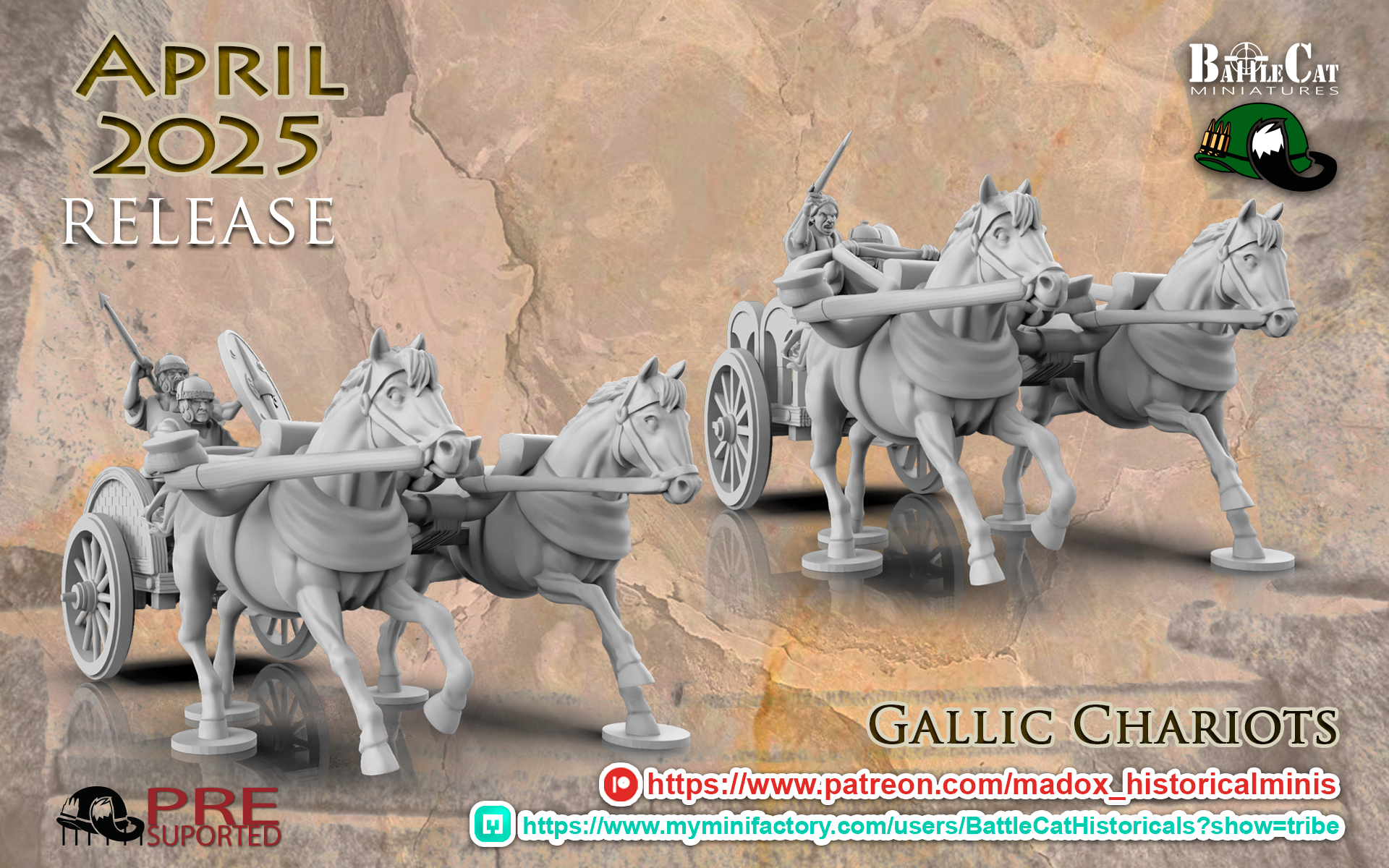 Gallic Chariots | Battlecat 28mm Historical Wargaming Miniatures Role Playing Miniatures