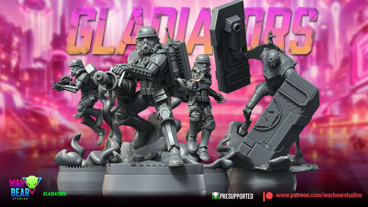 Gladiators Vol. 1 | Warbear Studios 28mm SciFi Wargaming Miniatures Role Playing Miniatures