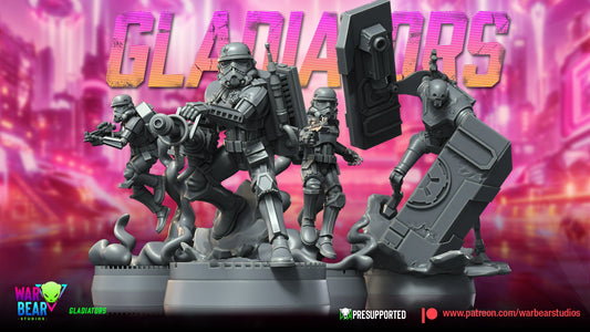 Gladiators Vol. 1 | Warbear Studios 28mm SciFi Wargaming Miniatures Role Playing Miniatures