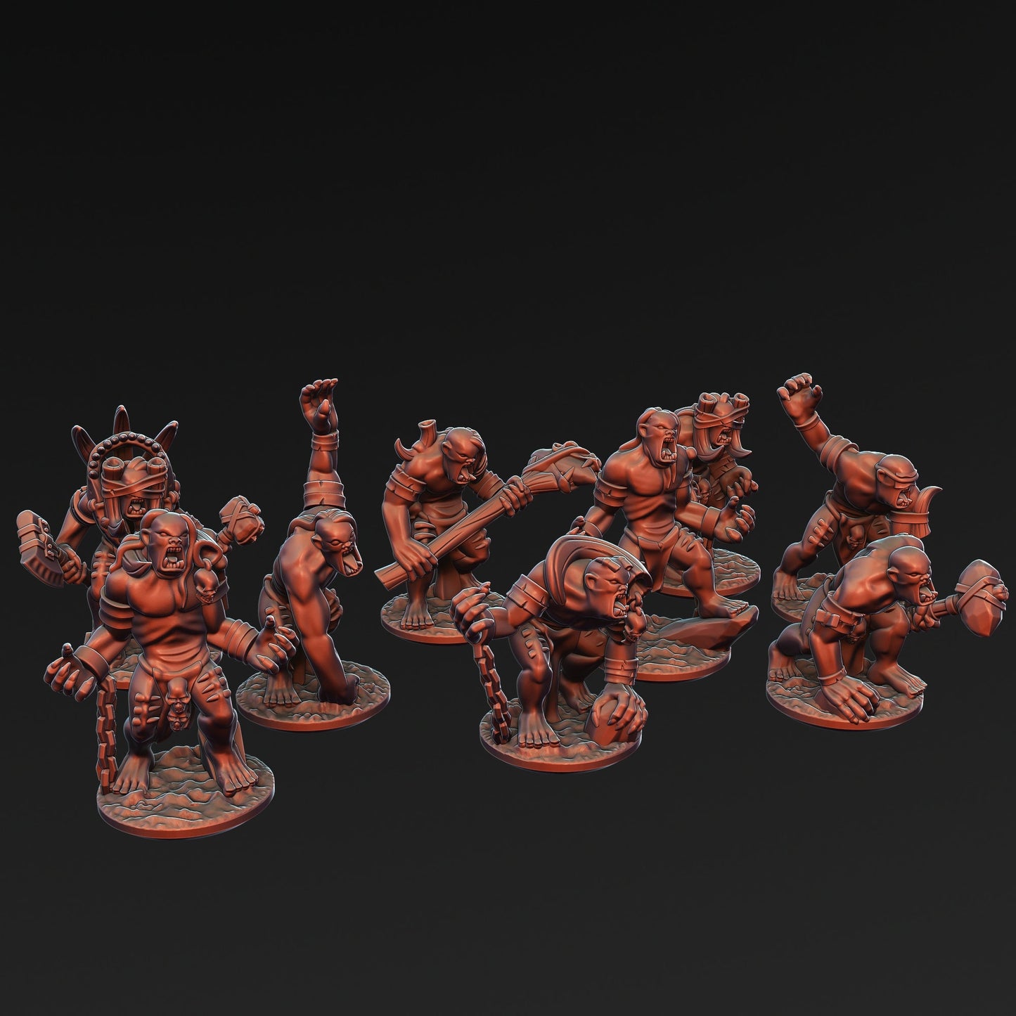 Ogre Tribes Gorgers | Greenskin Miniatures 10Mm Fantasy Wargaming Role Playing