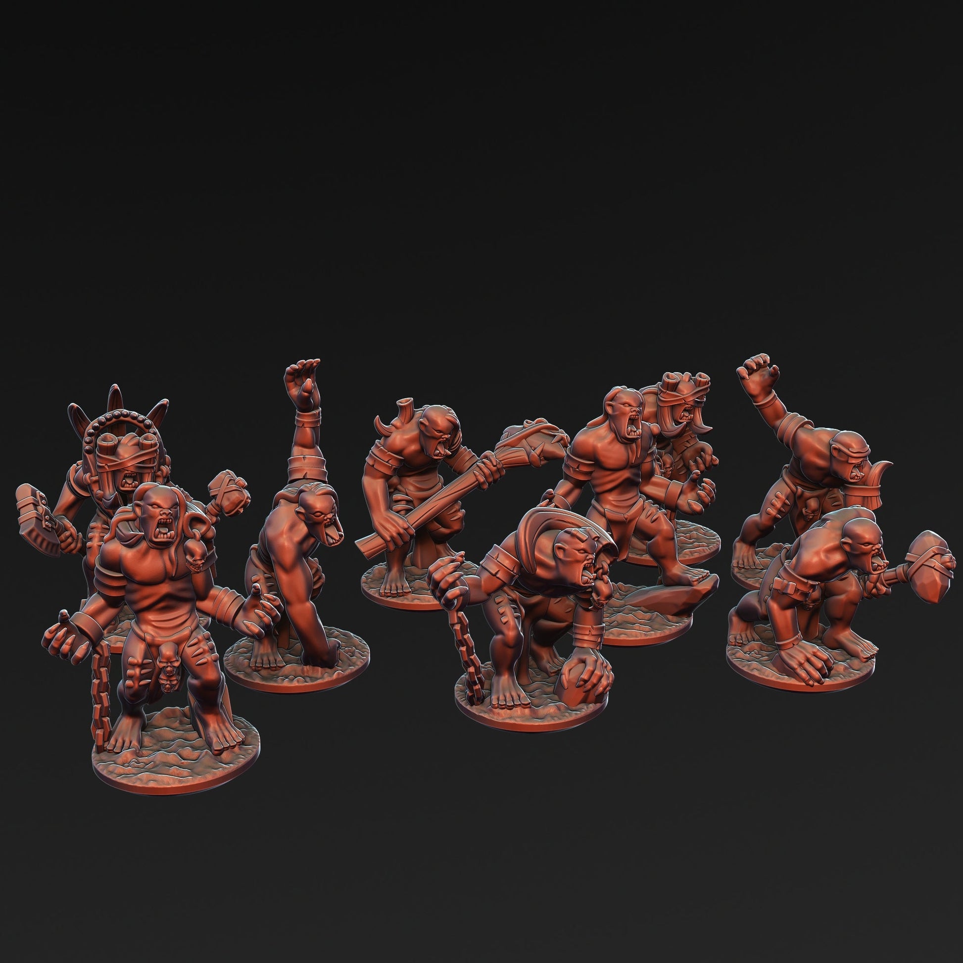 Ogre Tribes Gorgers | Greenskin Miniatures 10Mm Fantasy Wargaming Role Playing
