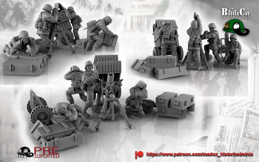 WW2 German Luftwaffe Heavy Mortar Teams | Battlecat 28mm Historical Wargaming Miniatures Role Playing Miniatures