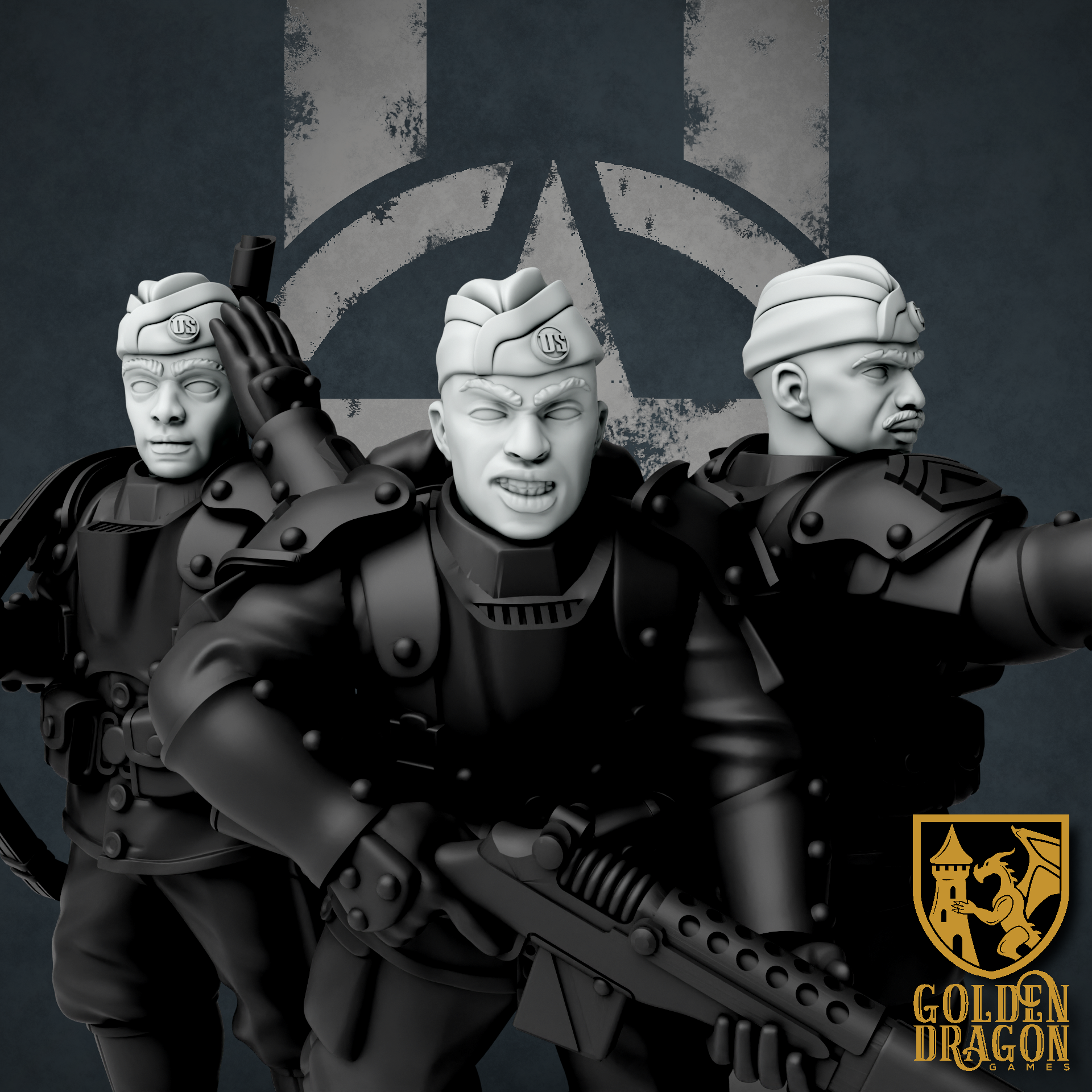 United States of America Harlem Hellfighters Upgrade Pack | Golden Dragon Games Weird WW2 Role Playing Miniatures
