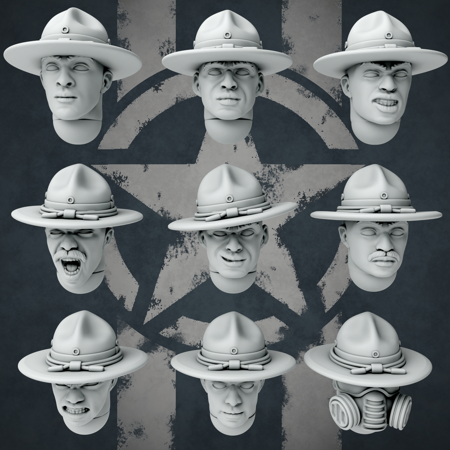 United States of America Harlem Hellfighters Upgrade Pack | Golden Dragon Games Weird WW2 Role Playing Miniatures
