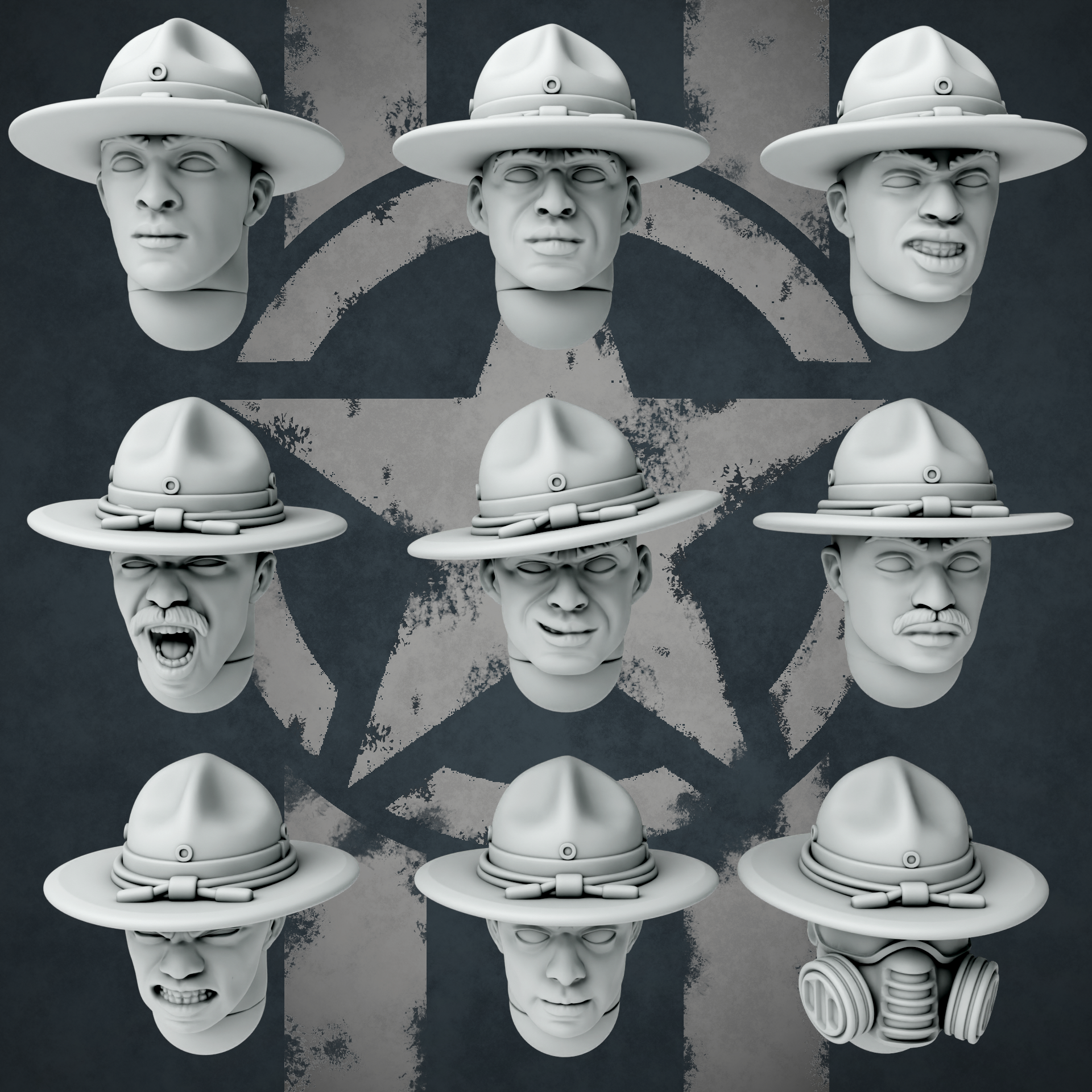 United States of America Harlem Hellfighters Upgrade Pack | Golden Dragon Games Weird WW2 Role Playing Miniatures