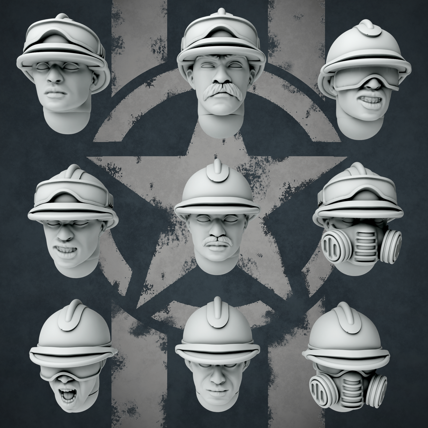 United States of America Harlem Hellfighters Upgrade Pack | Golden Dragon Games Weird WW2 Role Playing Miniatures