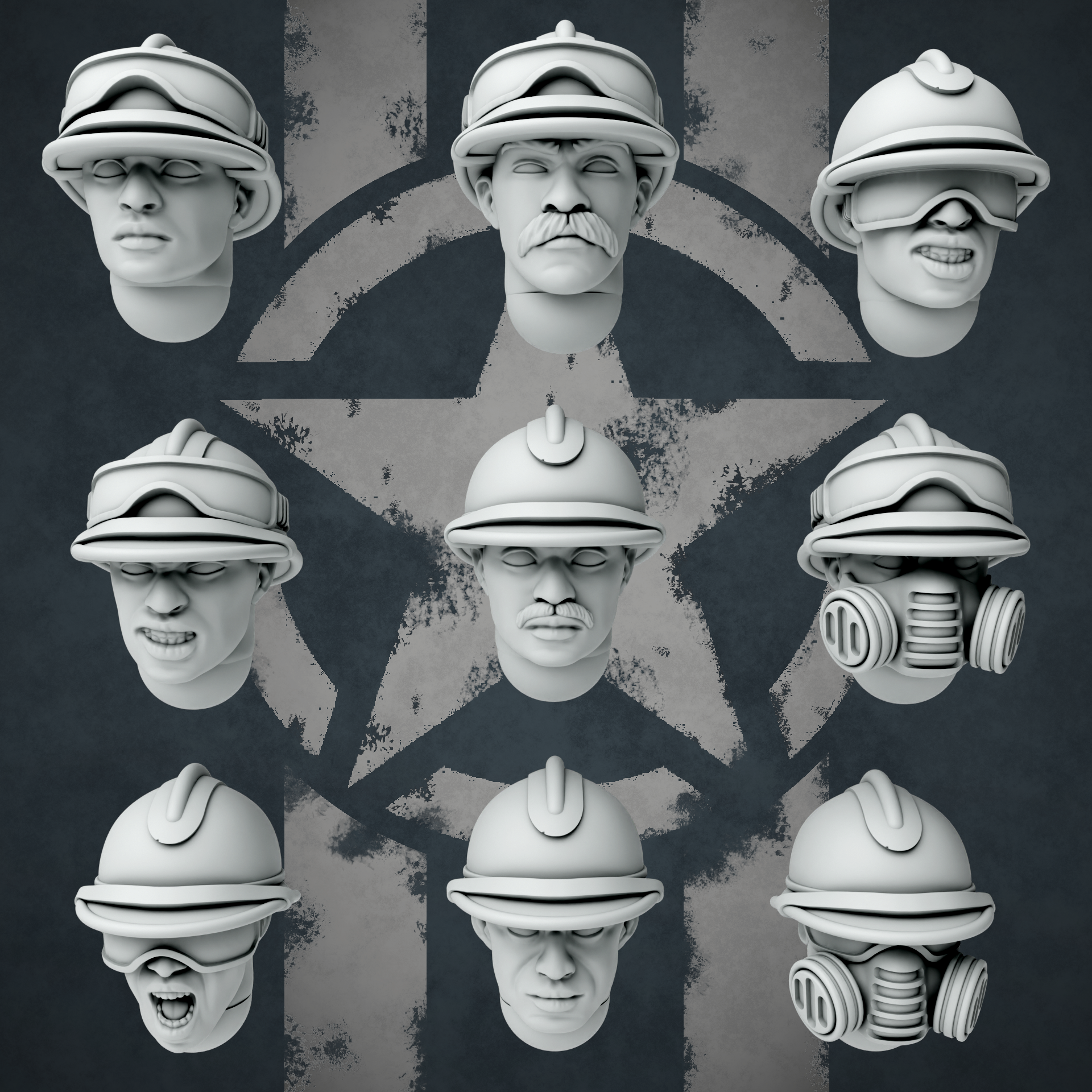 United States of America Harlem Hellfighters Upgrade Pack | Golden Dragon Games Weird WW2 Role Playing Miniatures