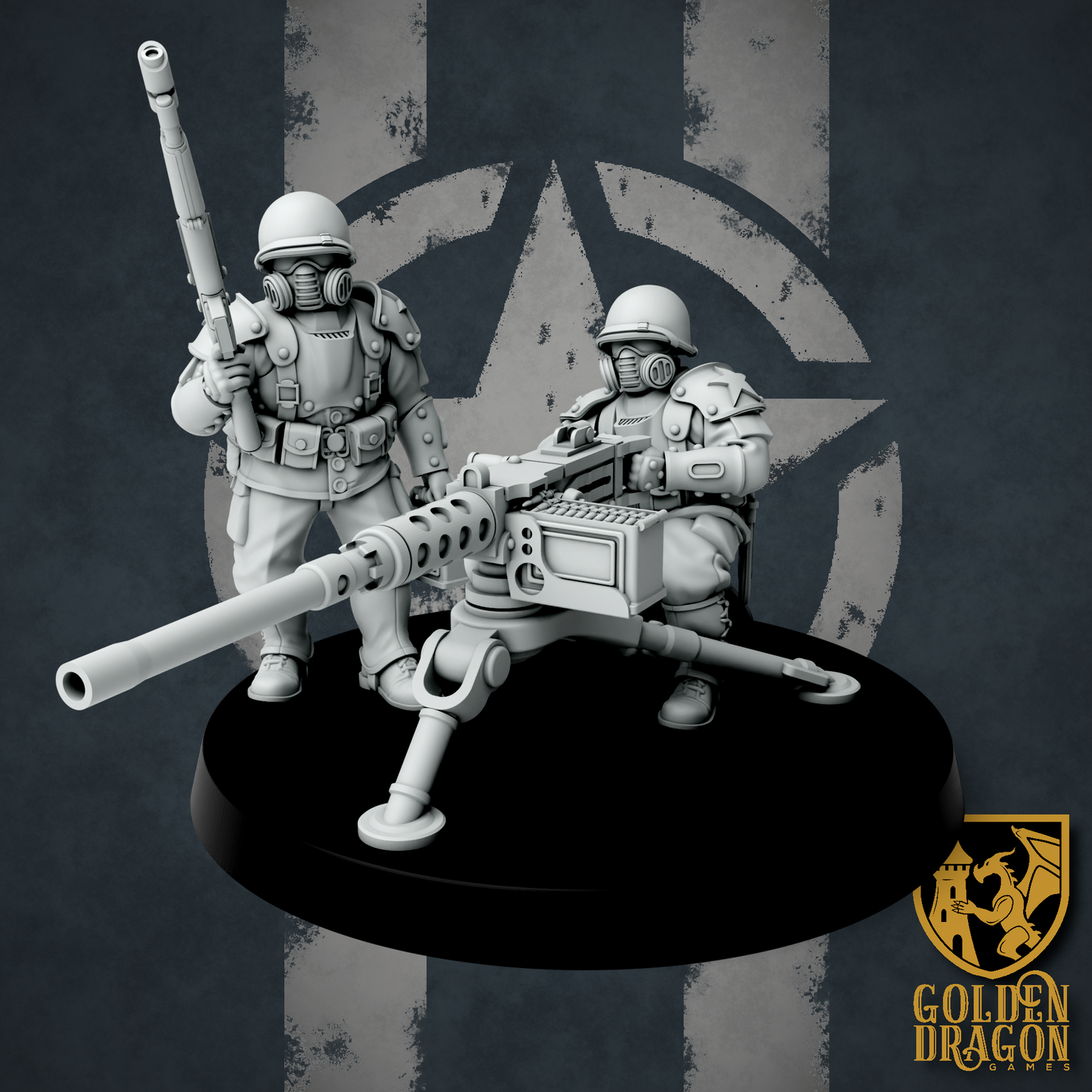 United States of America Infantry Heavy Weapons | Golden Dragon Games Weird WW2 HMG Role Playing Miniatures