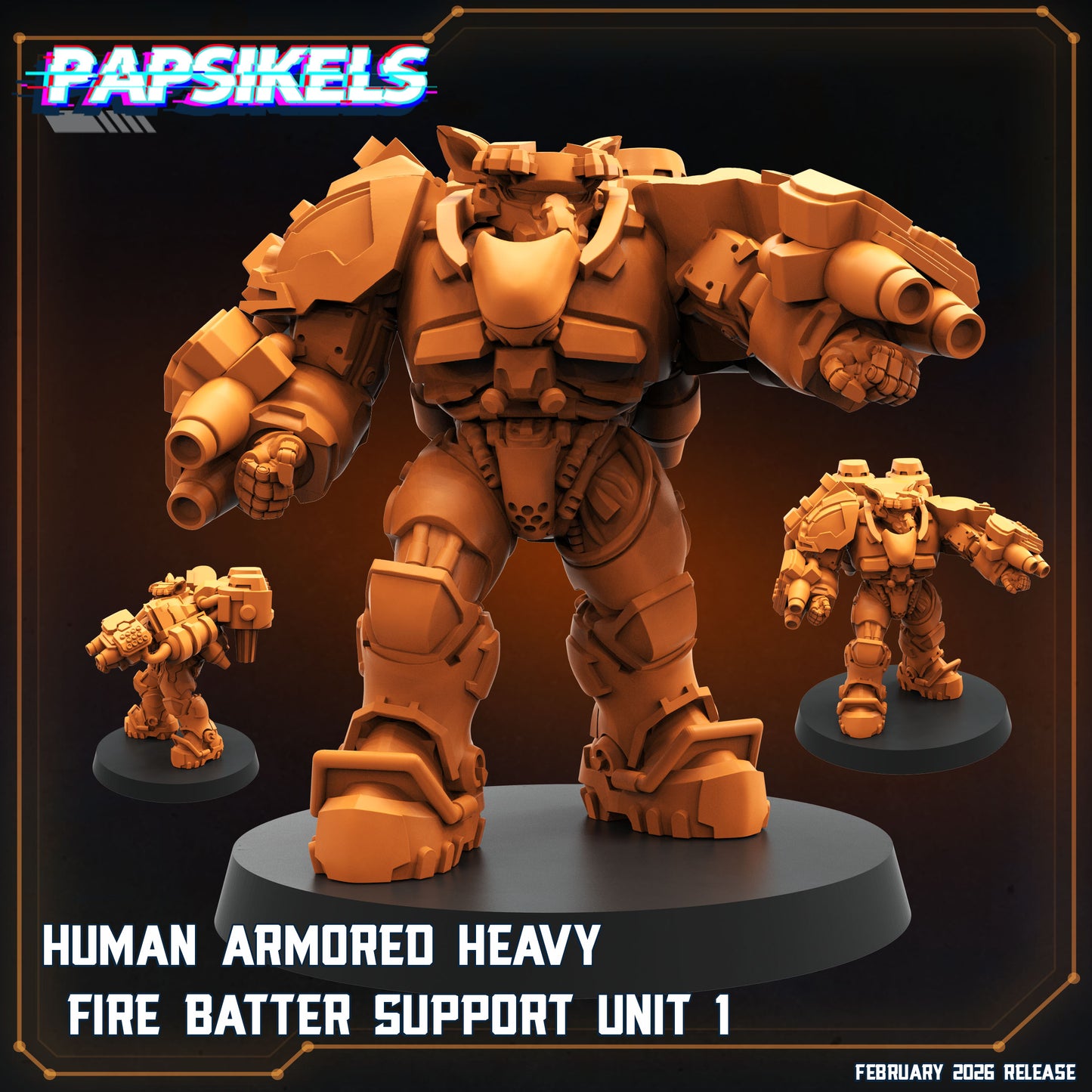 Human Colonies Ranger Fire Suits | Papsikels 32mm Sci Fi Miniatures