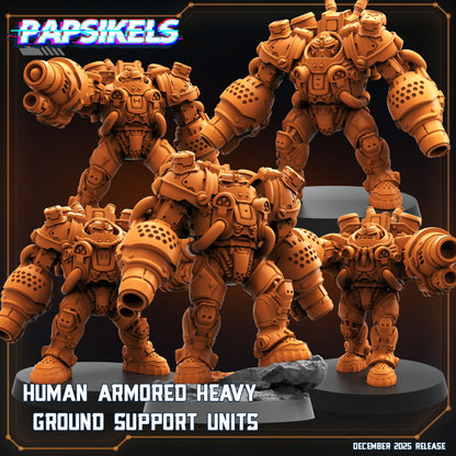 Human Colonies Ranger Heavy Suits | Papsikels 32mm Sci Fi Miniatures